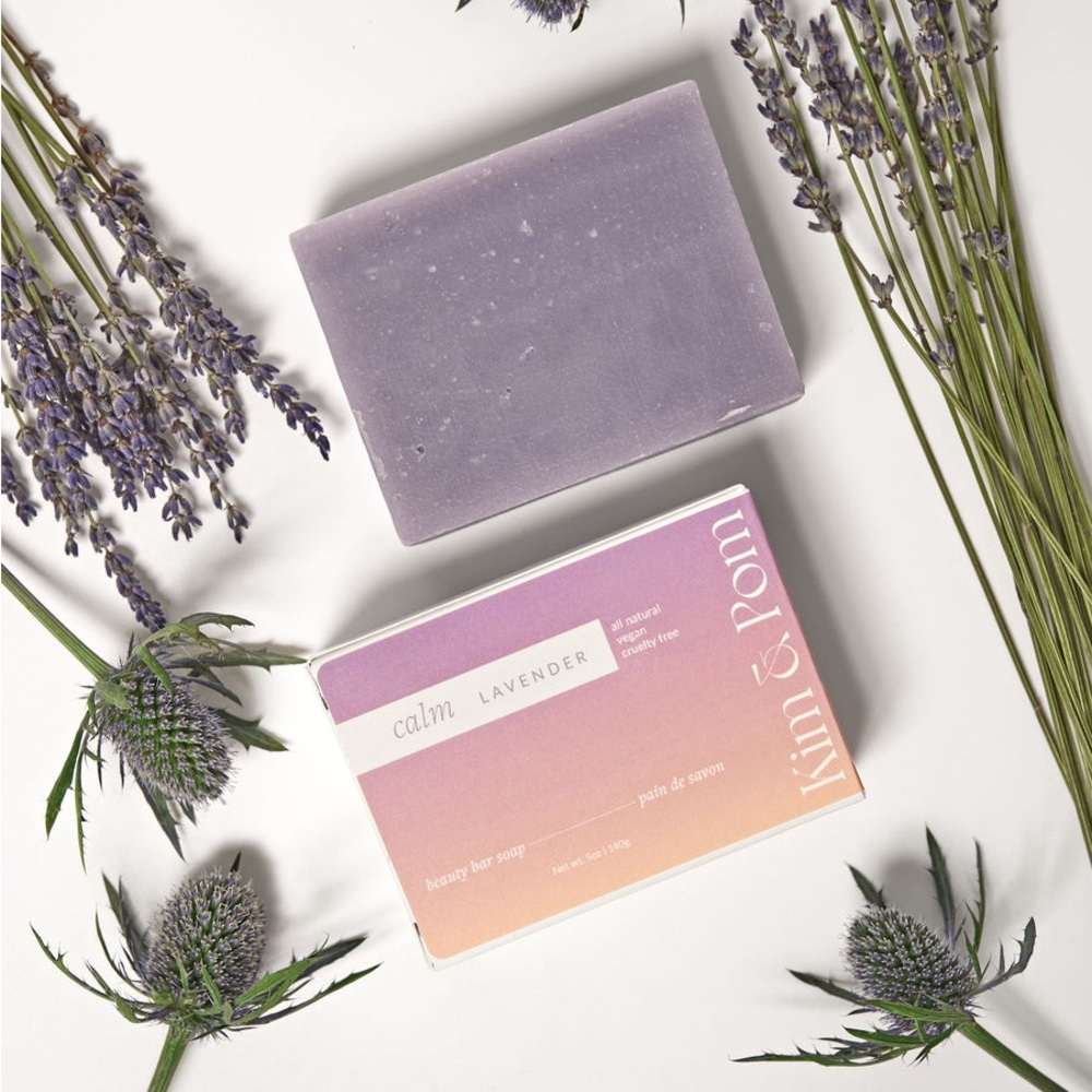 NWOT Kim & Pom All Natural, Handcrafted Vegan Lavender Soap Bar